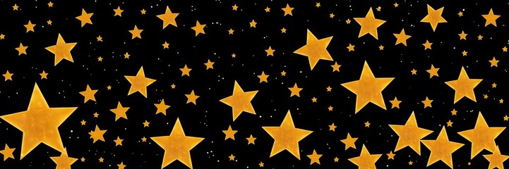 Obraz premium Photographic representation showcasing numerous small and large stars set against a black backdrop of space, stars, galaxy