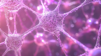 A vibrant, abstract representation of neurons interconnected with glowing filaments, emphasizing the complexity of neural networks.