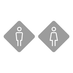 Simple Man and woman icon set. male and female symbol
