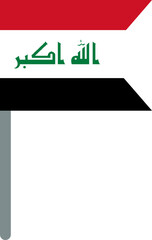 Iraq Flag On Crisp Corners