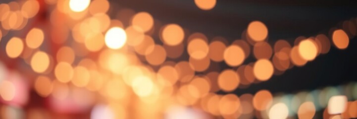Abstract cream background with blurry festival lights and bokeh, festive ambiance, celebratory mood