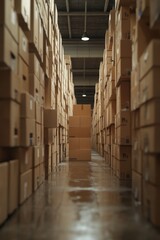 Interior view of warehouse