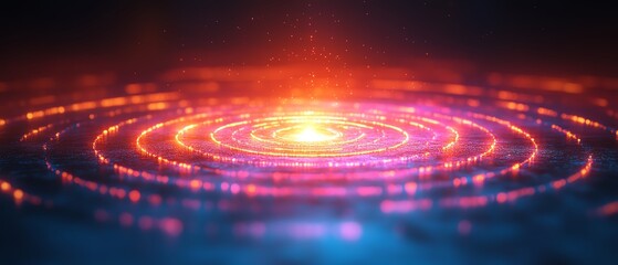 Customer profile icons interconnected by glowing lines