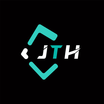JTH creative minimalist letter logo. JTH unique vector initials alphabet letter logo design