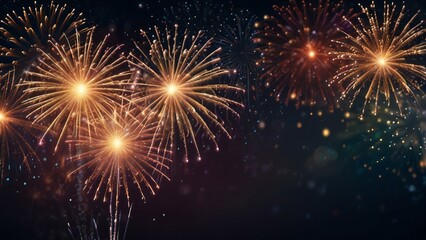 Naklejka premium fireworks in the night sky