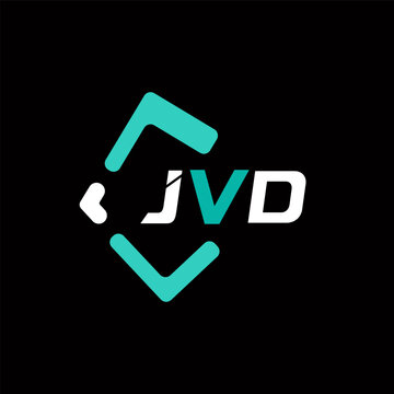 JVD creative minimalist letter logo. JVD unique vector initials alphabet letter logo design