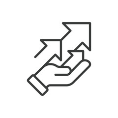 WebHelp with project launch, icon in line design. Help, project, launch, support, assistance, teamwork, planning on white background vector. Help with project launch editable stroke icon