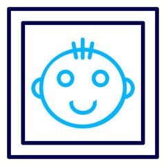 Baby Picture Outline Color icon