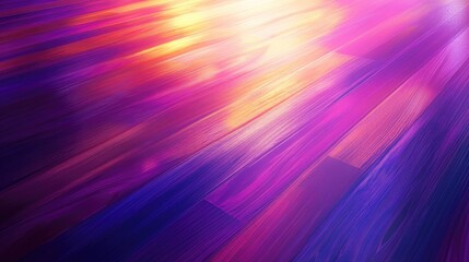 Vibrant purple and pink illuminated hardwood floor with smooth gradients and spotlight effects, designed as a striking background for fitness applications.
