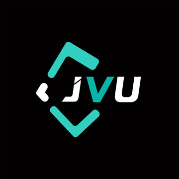JVU creative minimalist letter logo. JVU unique vector initials alphabet letter logo design