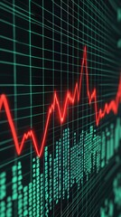 Fototapeta premium Cybersecurity monitoring firewall trends in technology environment