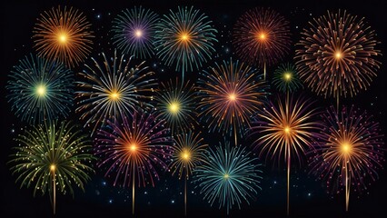 Fototapeta premium fireworks in the night