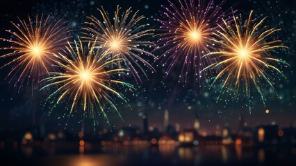 Obraz premium fireworks in the night sky
