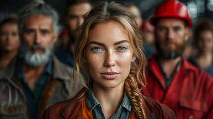 Portraits of young men and women of different ages and occupations