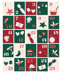Advent Calendar for social media, vertical size