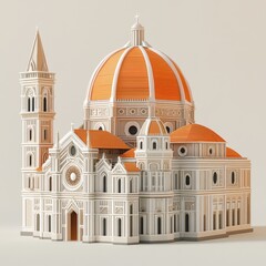 Obraz premium Magnificent Architectural Wonder: The Duomo of Florence