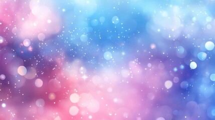 Obraz premium Soft focus dreamy pastel bokeh lights creating a serene and ethereal atmosphere with vibrant pink, blue, and white hues blending harmoniously.