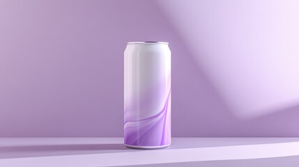 Frosted 16oz glass can with a smooth lilac sublimation design, showcasing a minimalistic style and ample space for custom text.