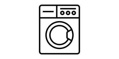 Washing Machine icon flat illustration.