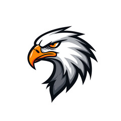 Hawk mascot logo flat vector design