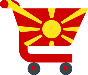 Macedonia flag on Cart icon