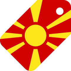 Macedonia Flag on Price Tag