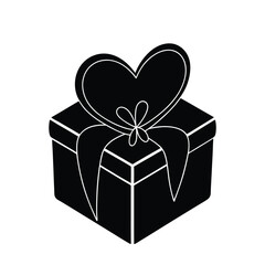 Valentine Day Gift Box Vector Illustration