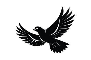 Flying Bird Vector Illustration


