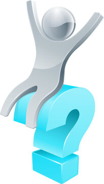recommend clip art: Question mark silver person