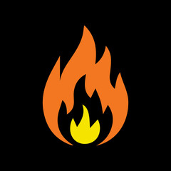 Fire icon on a white background