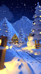 Fototapeta premium winter, snow, forest, landscape, cold, tree, nature, mountain, sky, trees, white, christmas, frost, snowy, ice, season, blue, mountains, frozen, ski, scene, pine, road, xmas, snowman