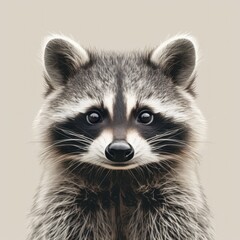 Obraz premium A Curious Raccoon Portrait