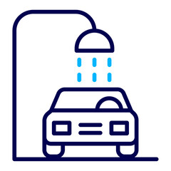 Car washing Outline Color icon