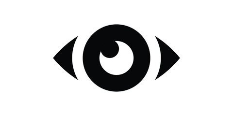Eye icon, black eyeball icon Design Template.