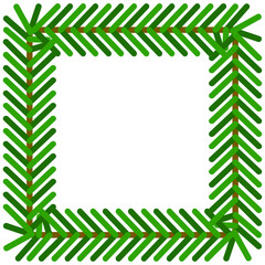 Obraz premium frame of spruce isolated vector 