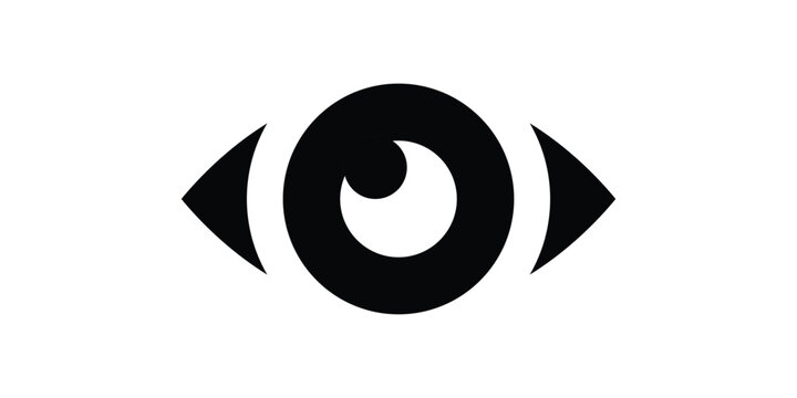 Eye icon, black eyeball icon Design Template.