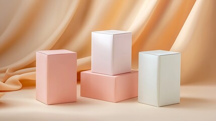 Obraz premium Elegant minimalist product display studio setting photography soft lighting aesthetic design