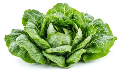 Obraz premium Green butterhead lettuce cabbage isolated on white background