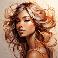 Obraz premium Liquid Elegance: A Portrait in Tea and Coffee