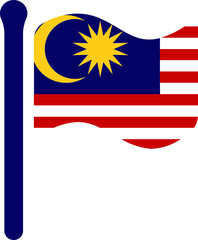 Malaysia Flag free flown Rounded icon