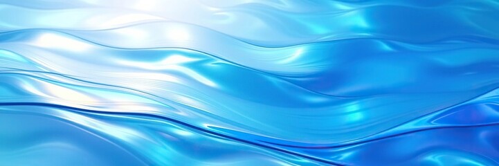 shimmering wave of iridescent blues and greens, blue hues, abstract shapes, shimmering textures