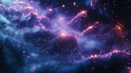 Obraz premium Cosmic Glitter Landscape