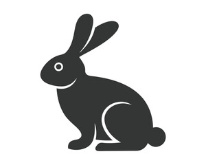 Minimalistic Rabbit Silhouette Vector Illustration for Creative Designs.