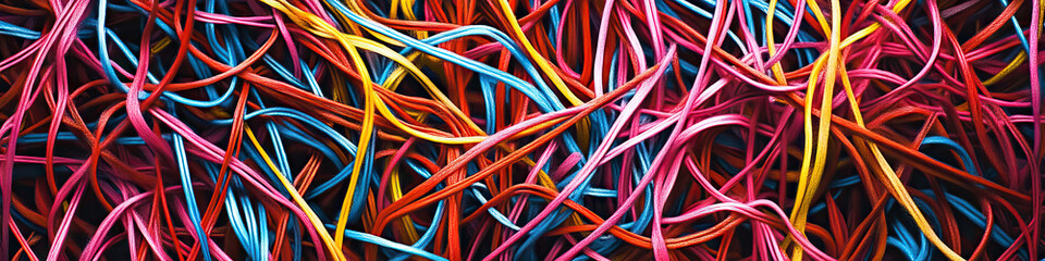 Frustrating Labyrinth: A tangled mess of strings and ribbons, leading nowhere.
