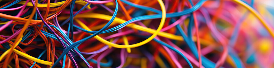 Frustrating Labyrinth: A tangled mess of strings and ribbons, leading nowhere.