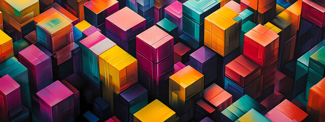 Obraz premium Abstract Cube World