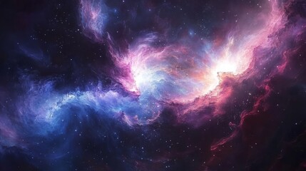 Fototapeta premium Cosmic Nebulae: A Celestial Dance