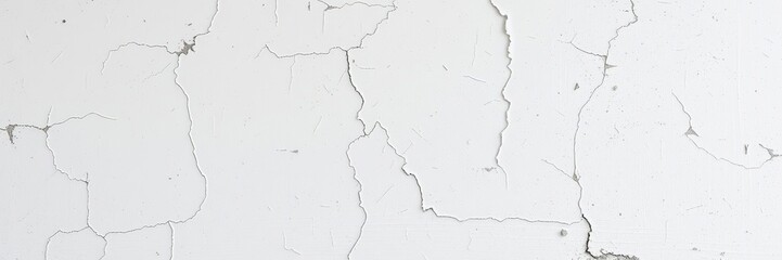 Fototapeta premium Distressed white paint with cracks and flakes on a textured background, worn surface, worn look