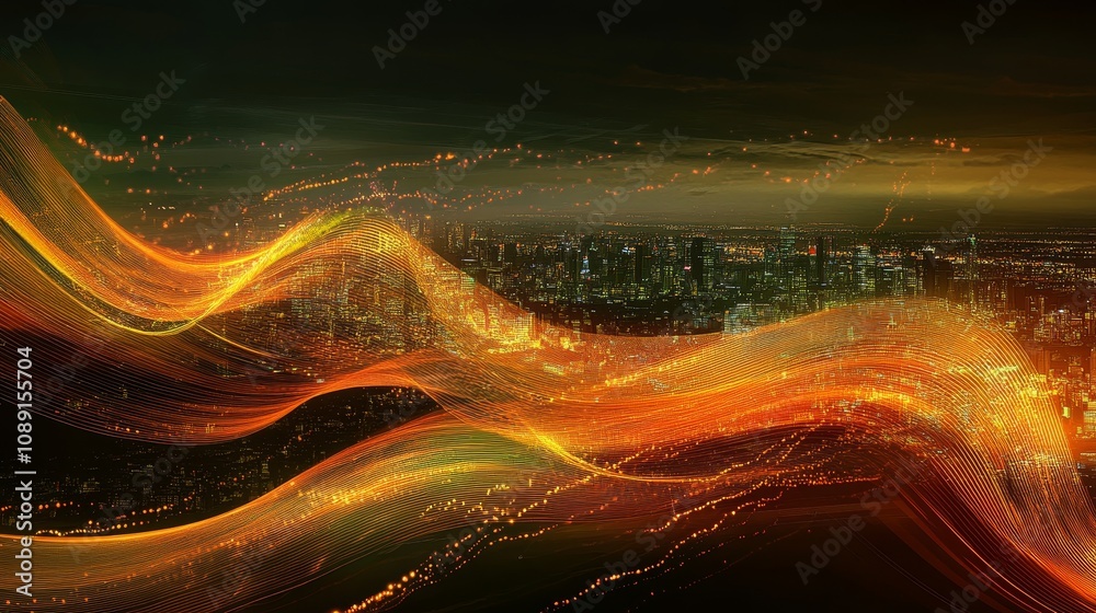 Poster digital data background. suitable for description of network capabilities, technological processes, 