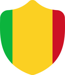 Fototapeta premium Shield Shape of Mali Flag